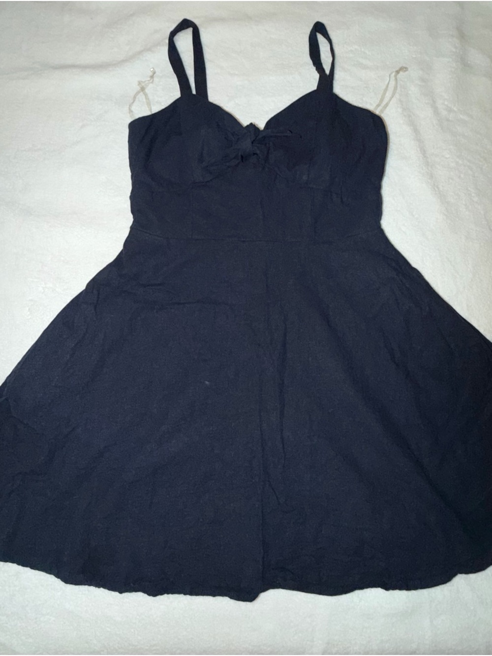 Speechless Navy Fit & Flare Mini Dress